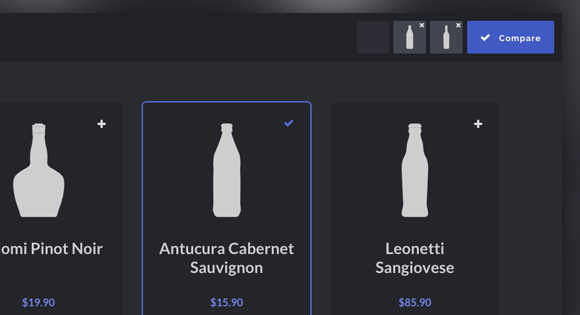 Product Comparison Layout & Effect